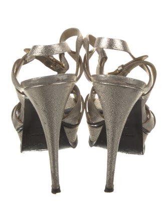 Yves Saint Laurent Leather T-Strap Sandals
