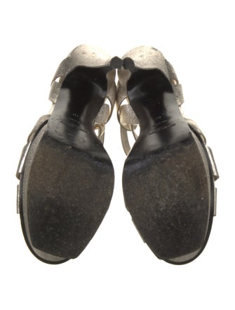 Yves Saint Laurent Leather T-Strap Sandals