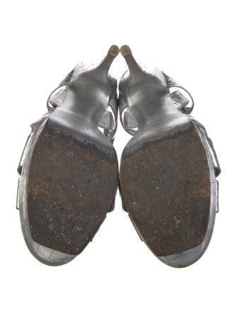 Saint Laurent Leather T-Strap Sandals