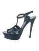 Yves Saint Laurent Patent Leather T-Strap Sandals