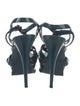 Yves Saint Laurent Patent Leather T-Strap Sandals