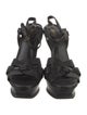 Yves Saint Laurent Rive Gauche Leather T-Strap Sandals