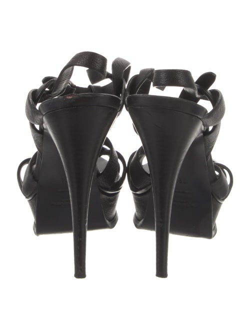 Yves Saint Laurent Rive Gauche Leather T-Strap Sandals