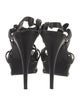 Yves Saint Laurent Rive Gauche Leather T-Strap Sandals
