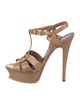 Yves Saint Laurent Patent Leather T-Strap Sandals