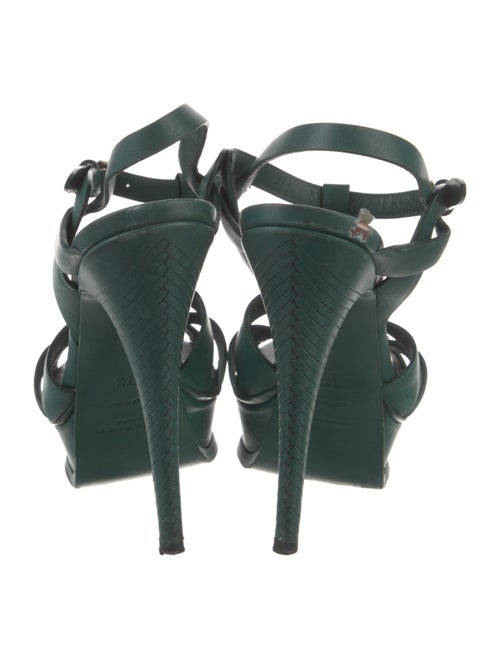 Yves Saint Laurent Rive Gauche Leather T-Strap Sandals