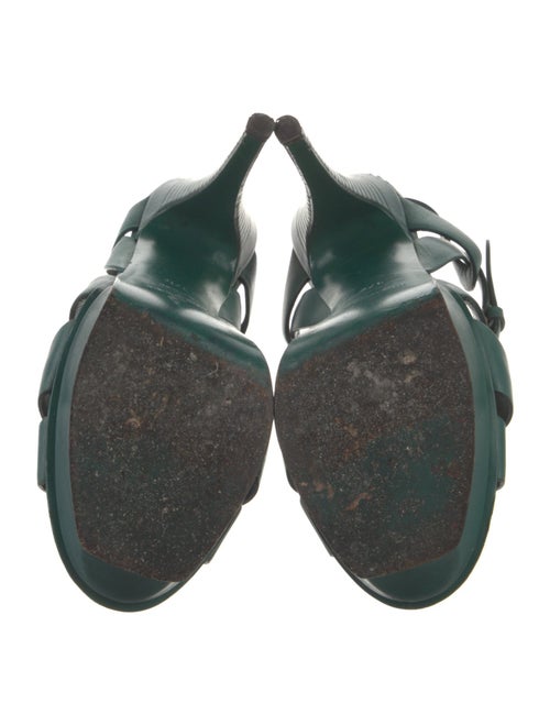 Yves Saint Laurent Rive Gauche Leather T-Strap Sandals
