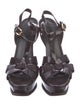 Yves Saint Laurent Patent Leather T-Strap Sandals