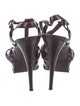 Yves Saint Laurent Patent Leather T-Strap Sandals