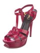 Yves Saint Laurent Patent Leather T-Strap Sandals