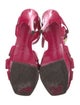 Yves Saint Laurent Patent Leather T-Strap Sandals