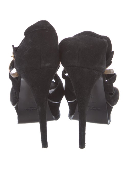 Yves Saint Laurent Suede T-Strap Sandals