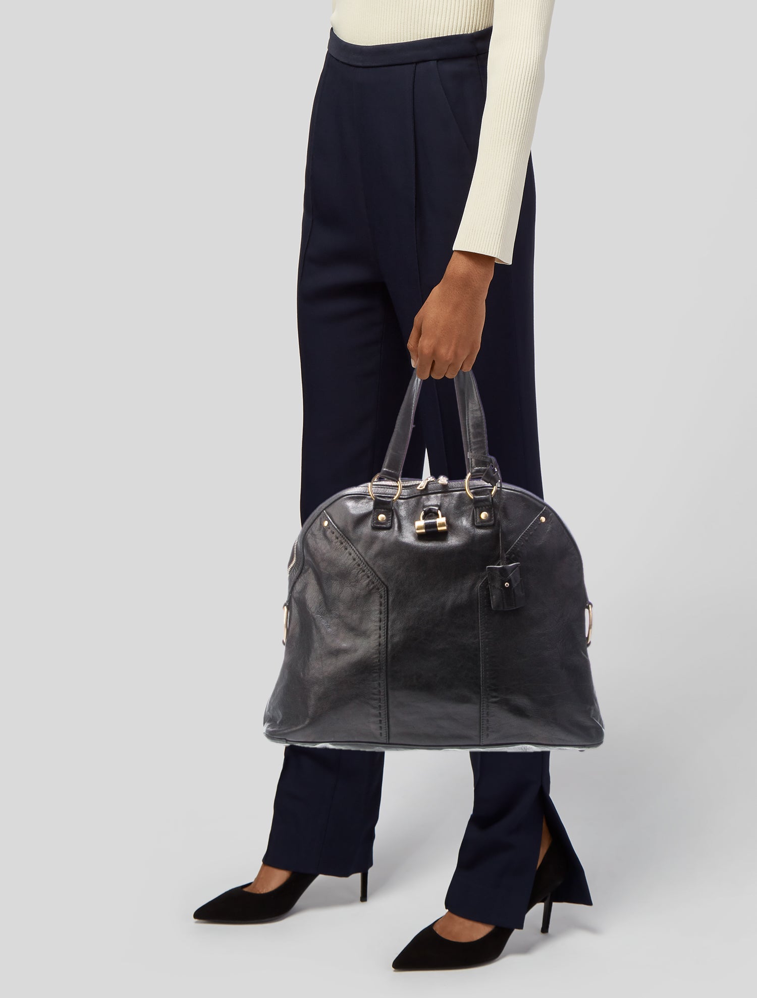 Yves Saint Laurent Y-Mail Bag - Black Handle Bags, Handbags