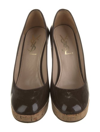 Yves Saint Laurent Rive Gauche Patent Leather Pumps