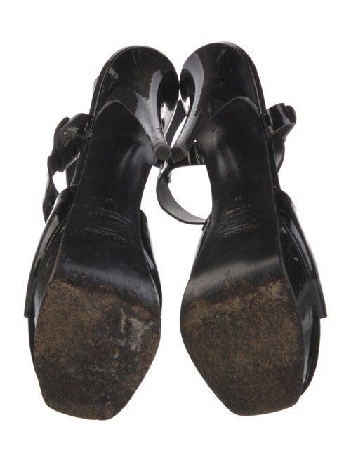 Yves Saint Laurent Patent Leather T-Strap Sandals