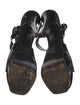 Yves Saint Laurent Patent Leather T-Strap Sandals