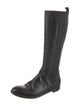 Yves Saint Laurent Leather Whipstitch Trim Riding Boots