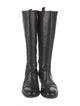 Yves Saint Laurent Leather Whipstitch Trim Riding Boots