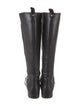 Yves Saint Laurent Leather Whipstitch Trim Riding Boots