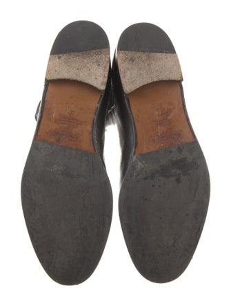 Yves Saint Laurent Leather Whipstitch Trim Riding Boots