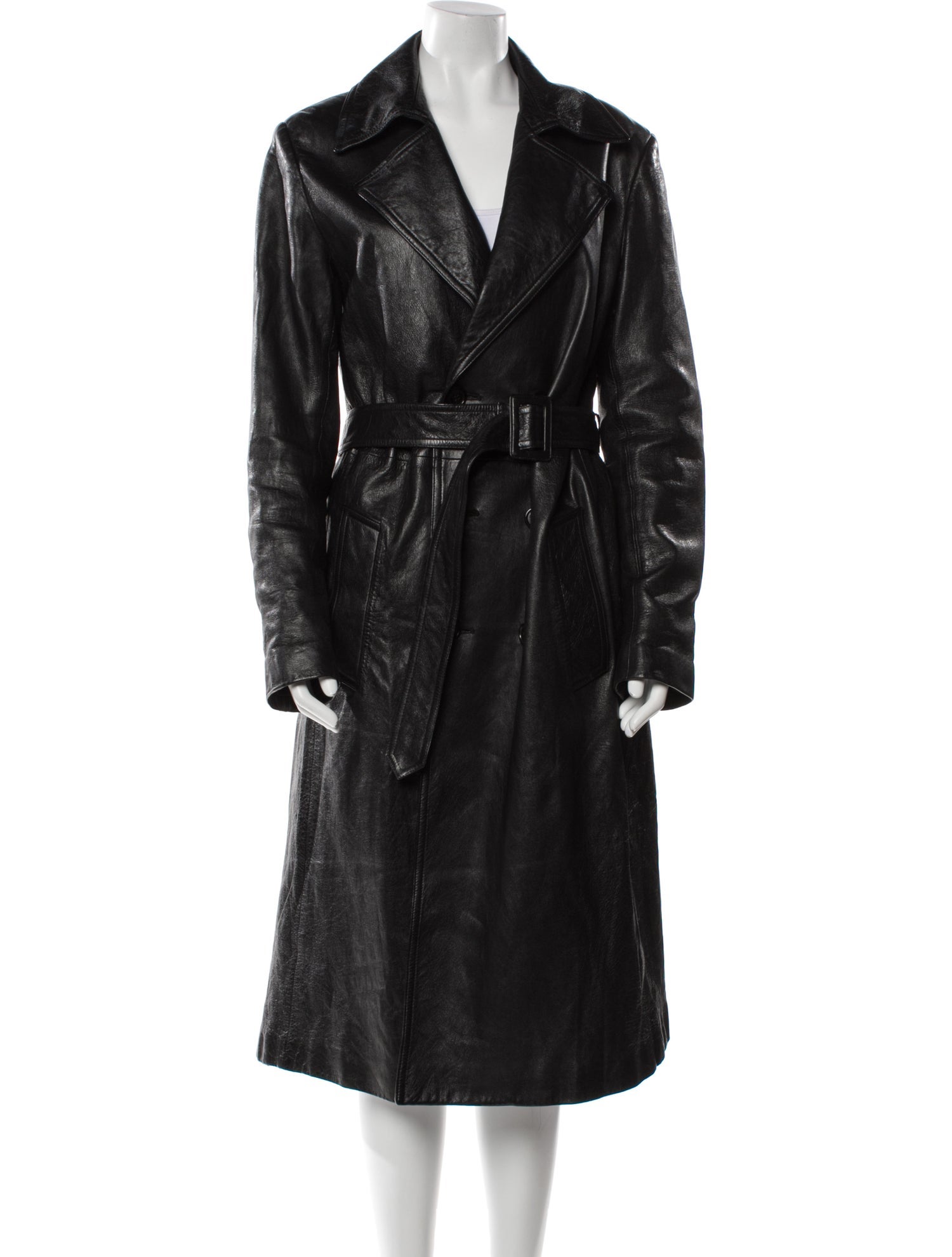 Saint Laurent Leather Trench Coat