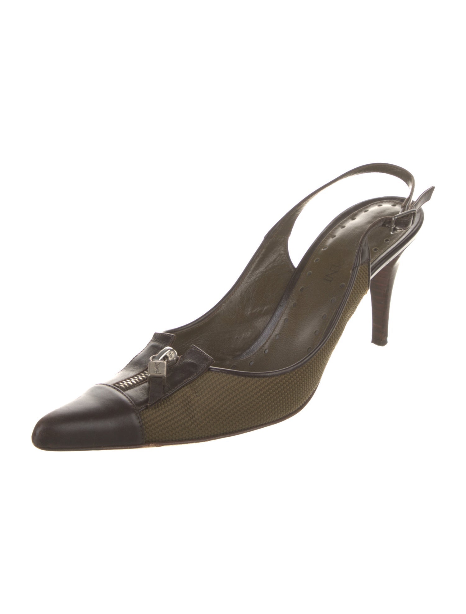 Yves Saint Laurent Leather Slingback Pumps