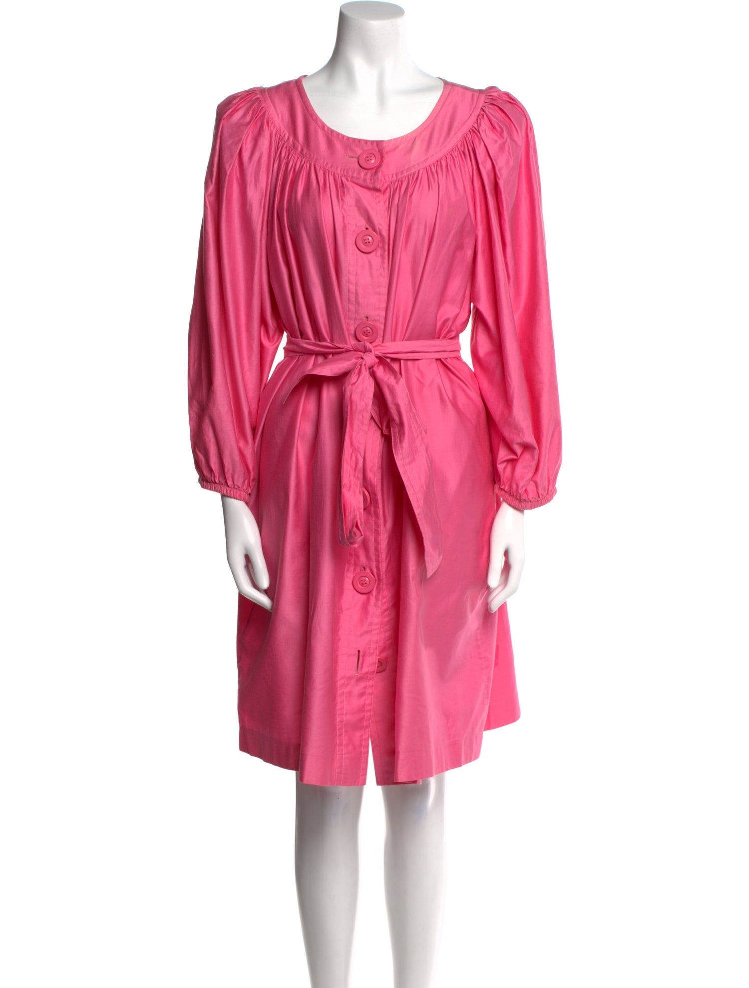 Yves Saint Laurent Scoop Neck Knee-Length Dress