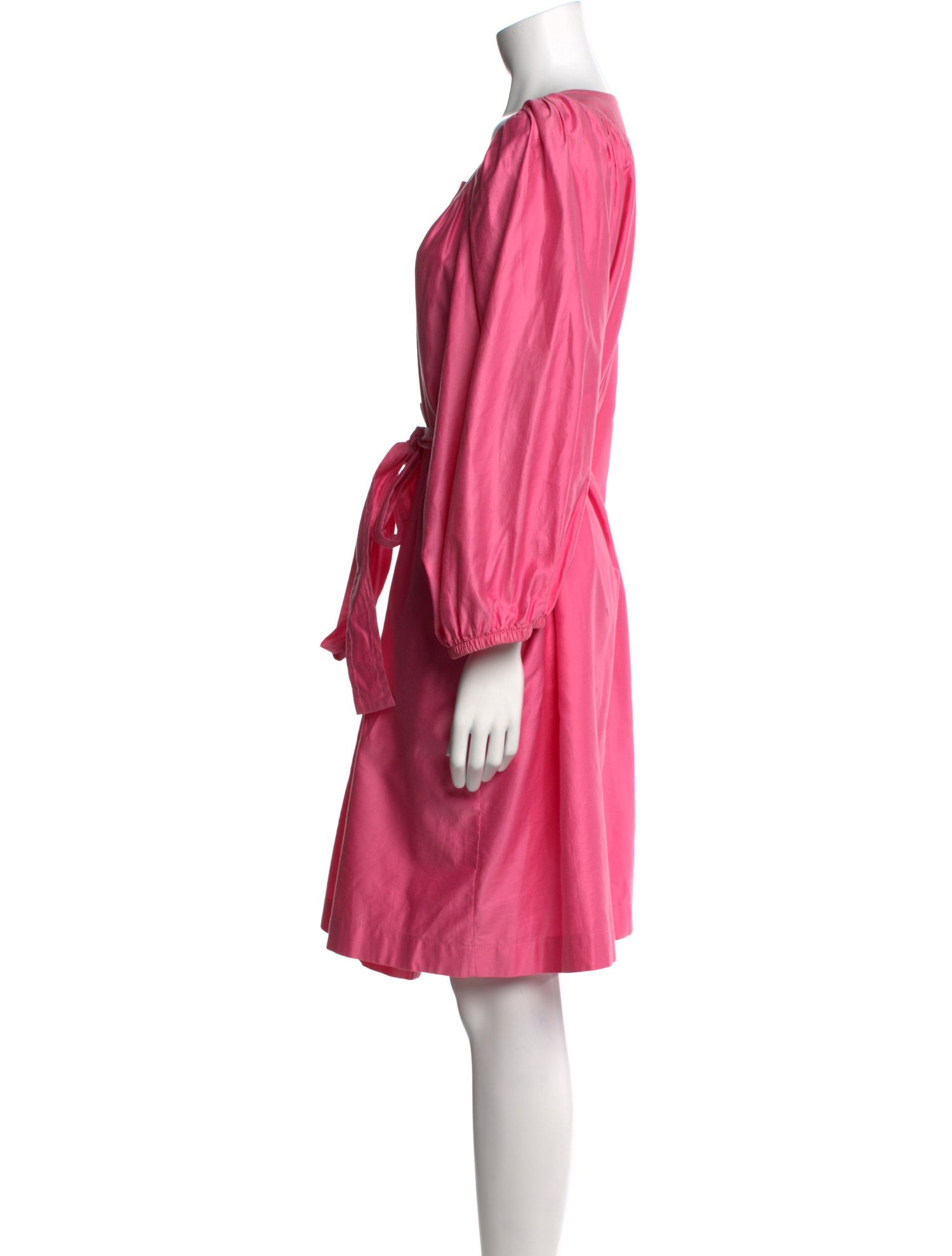 Yves Saint Laurent Scoop Neck Knee-Length Dress