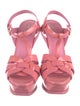 Yves Saint Laurent Patent Leather T-Strap Sandals