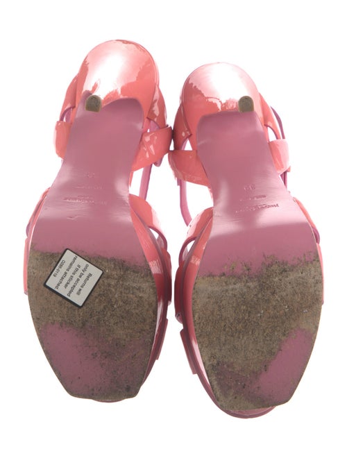 Yves Saint Laurent Patent Leather T-Strap Sandals
