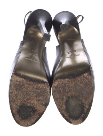 Yves Saint Laurent Leather Slingback Pumps