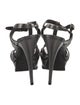 Saint Laurent Embossed Leather T-Strap Sandals