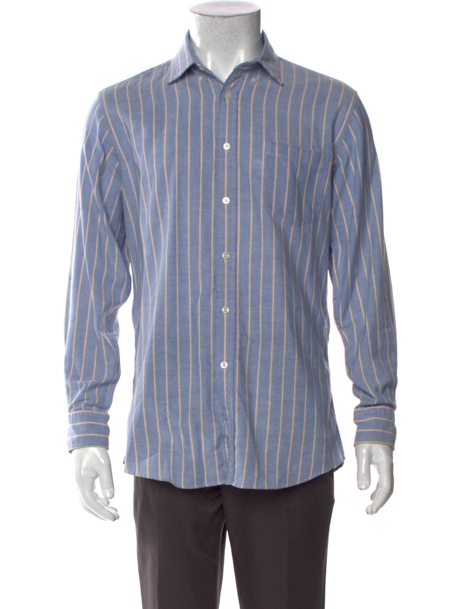 Yves Saint Laurent Striped Long Sleeve Shirt