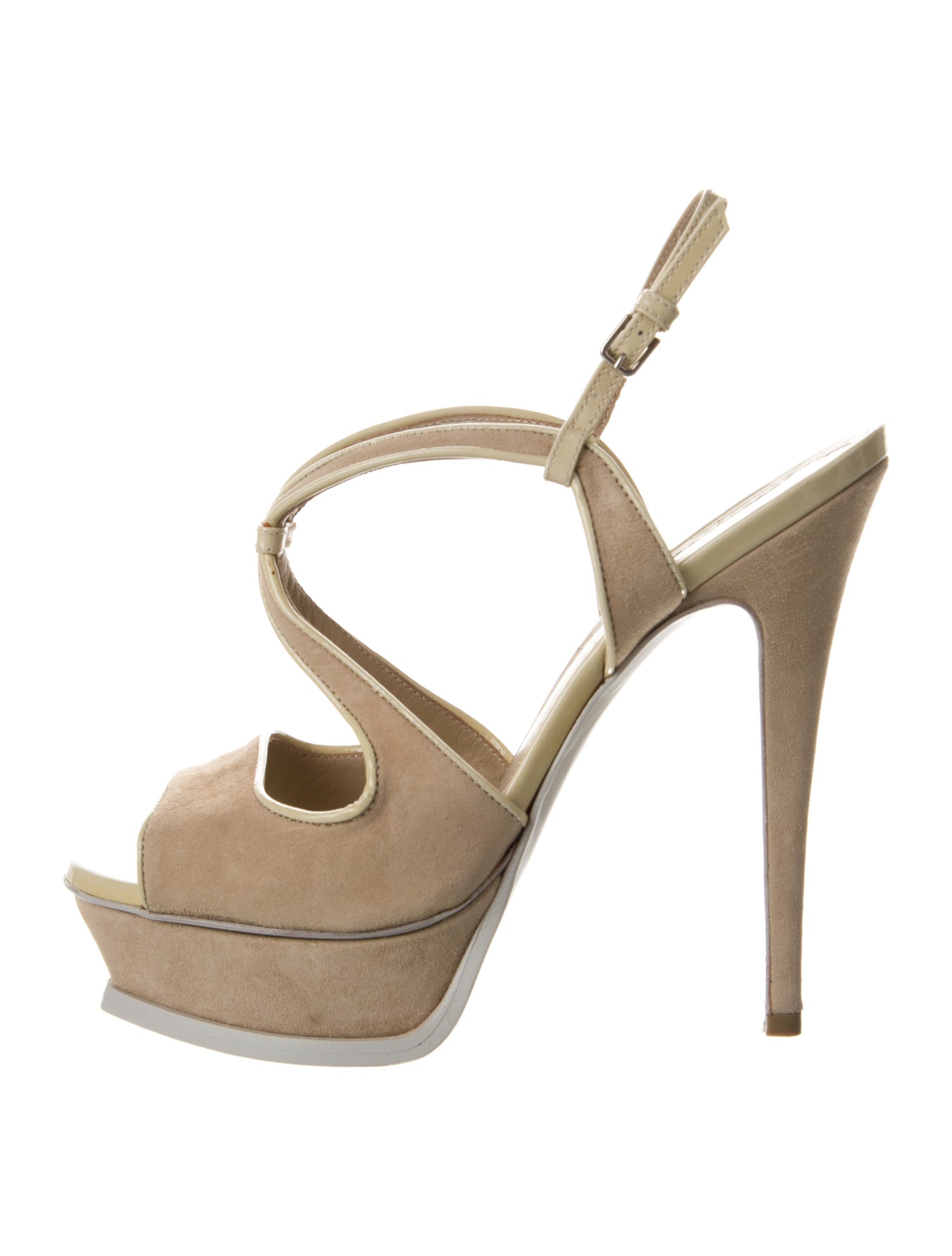 Yves Saint Laurent Suede Slingback Sandals