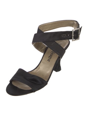 Yves Saint Laurent Satin Crystal Embellishments Sandals