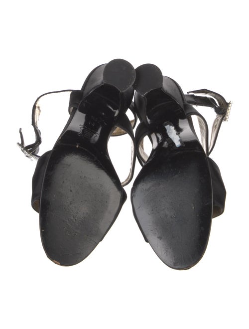 Yves Saint Laurent Satin Crystal Embellishments Sandals