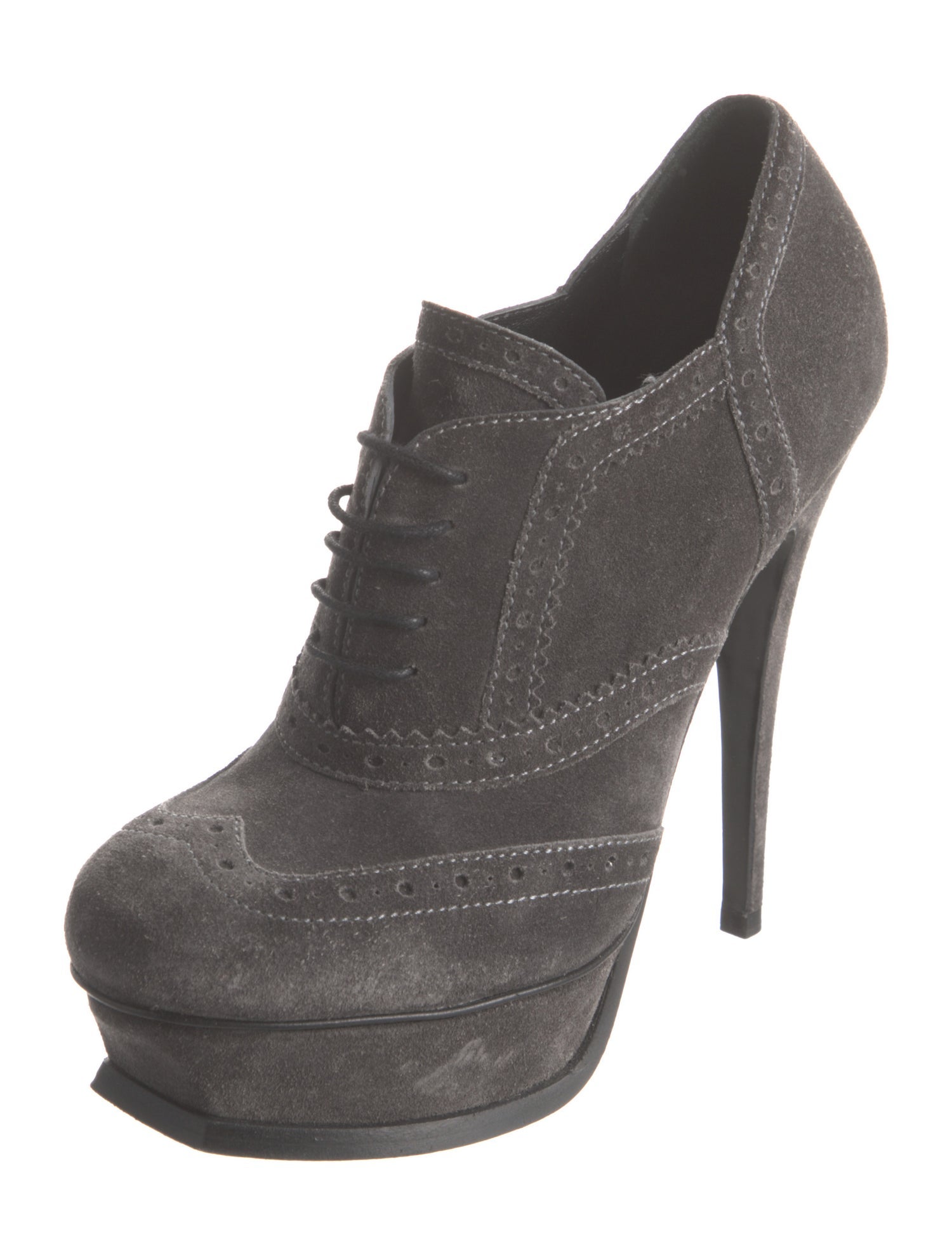 Yves Saint Laurent Suede Lace-Up Boots