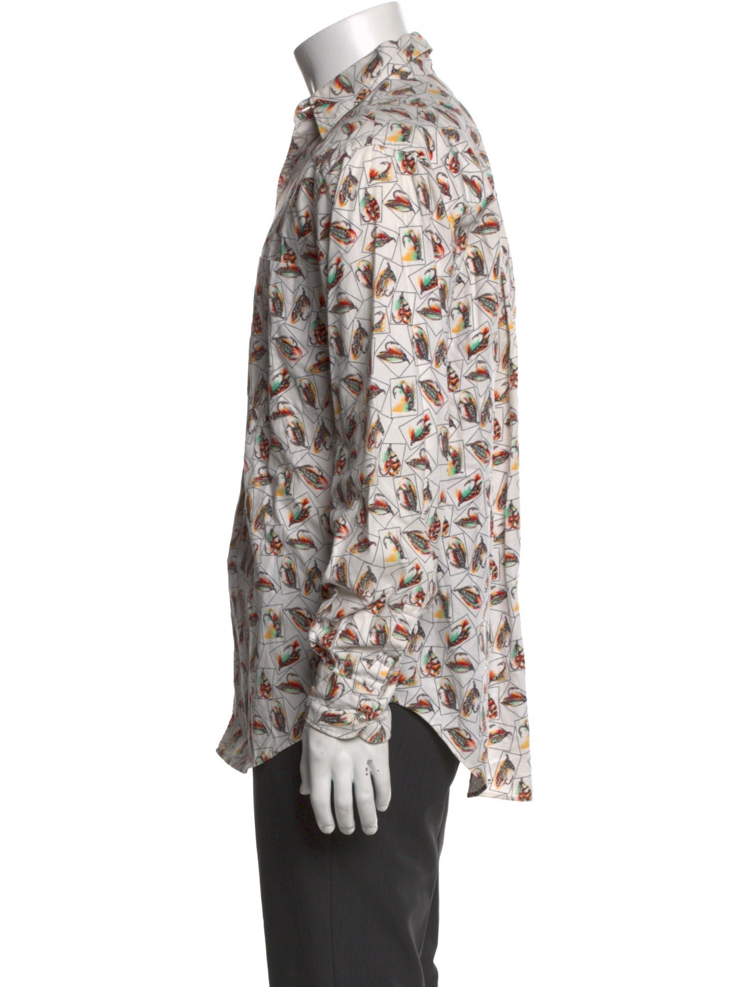 Yves Saint Laurent Printed Long Sleeve Shirt