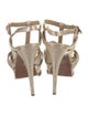 Yves Saint Laurent Rive Gauche Leather T-Strap Sandals