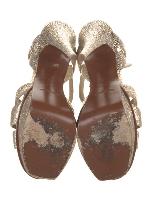 Yves Saint Laurent Rive Gauche Leather T-Strap Sandals