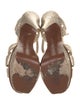 Yves Saint Laurent Rive Gauche Leather T-Strap Sandals