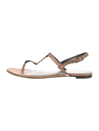 Yves Saint Laurent Leather T-Strap Sandals