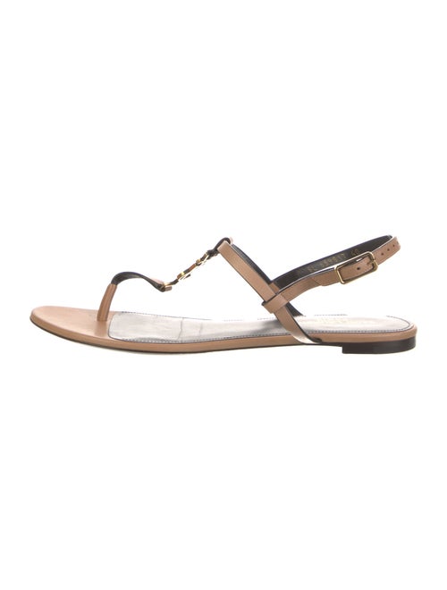 Yves Saint Laurent Leather T-Strap Sandals