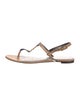 Yves Saint Laurent Leather T-Strap Sandals