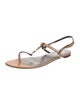 Yves Saint Laurent Leather T-Strap Sandals