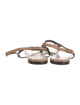 Yves Saint Laurent Leather T-Strap Sandals