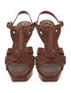Yves Saint Laurent Rive Gauche Leather T-Strap Sandals
