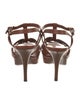 Yves Saint Laurent Rive Gauche Leather T-Strap Sandals