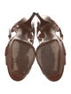 Yves Saint Laurent Rive Gauche Leather T-Strap Sandals