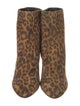 Saint Laurent Suede Animal Print Boots